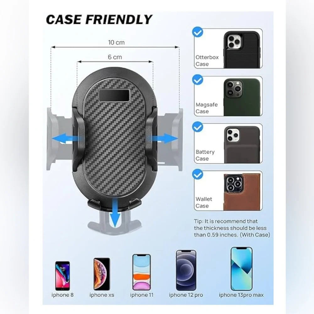 Universal Black Car Cup Phone Holder